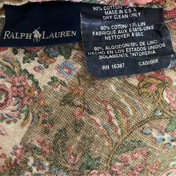 Ralph Lauren Hearthside Floral Full/Queen Comforter w/ Euro Sham - Picture 8 of 9